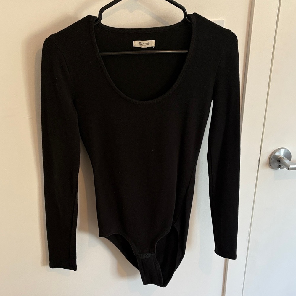 Madewell Black Long Sleeve Bodysuit
